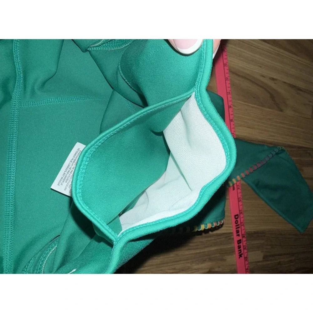 Nike Sz‎ XS Rainbow Ladder Green Dri-Fit Workout Athletic Leggings
